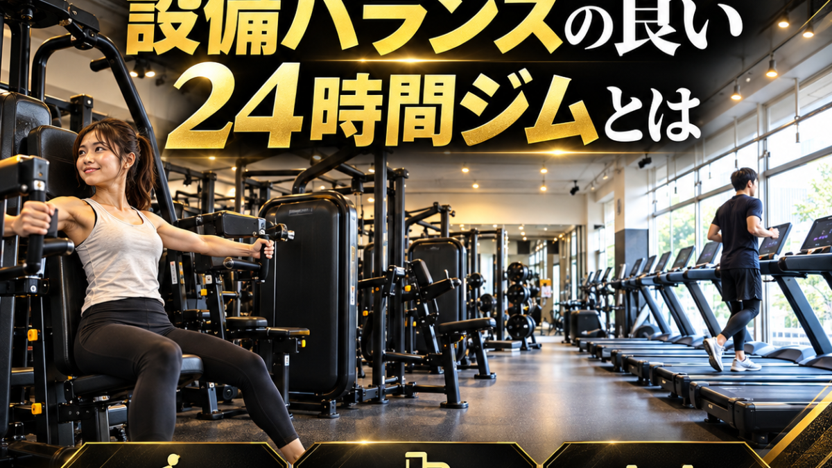 有酸素も筋トレも充実｜三宮で設備バランスの良い24時間ジムとは